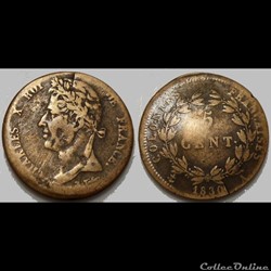 Colonies Générales 5 Centimes Charles X 1830A