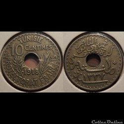 Tunisie 10 Centimes 1918