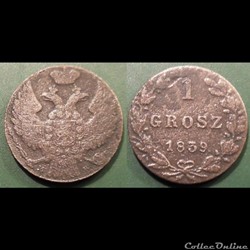 Pologne 1 Grosz 1839 MW