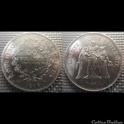 Nb 50 francs Hercule 1976 41mm 30g FAUX