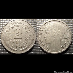 Jf 2 francs Morlon 1949 27mm 2.2g