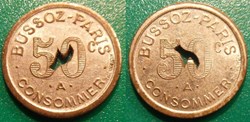fb- Bussoz - Jeton à consommer 50 C. Paris