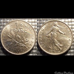 Gl 1/2 franc semeuse 1972 19.5mm 4.5g