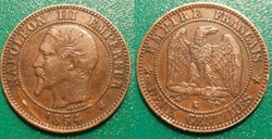 N-Napoleon III Empereur Deux centimes non lauré 1854 K Bordeaux