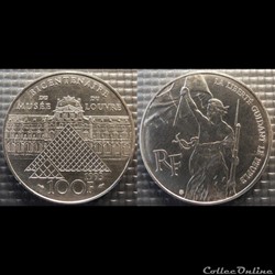Ol 100 francs La Liberté guidant le peuple 1993 31mm 15g