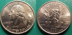 1/4 dollar 2001 P Vermont