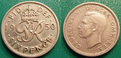 6 Pence 1950