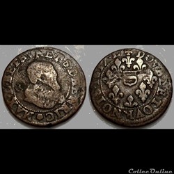 Berry Principauté de Boisbelle-Henrichemont Double Tournois 1637