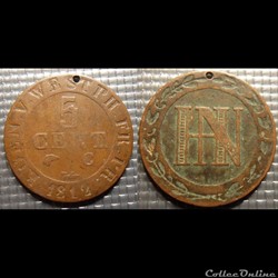 C4 5 Centimes Germanie Westphalie Jérome Napoléon