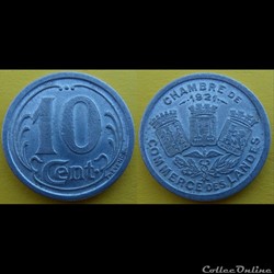 A3 10Cent Chambre de Commerce des Landes 1921