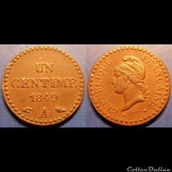 H-Deuxième République 1 Centime Dupré 1849 A