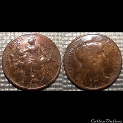Ca 5 centimes Dupuis 1905