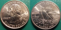 1/4 dollar 2001 P Rhode Island