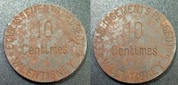 p- MN Valentigney - Etablissements Peugeot - 10 Centimes Fe Ni Elie:10.2