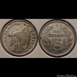 Chili 10 Centavos 1913