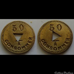 f- Jeton à consommer 50 C.