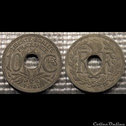 De 10 centimes EM Lindauer 1941 21mm 2.5g