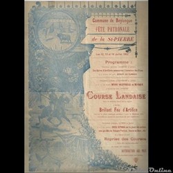 Affiche fête patronale Beylongue (40) 1902