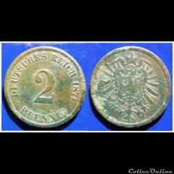 Allemagne 2 Pfennig 1874