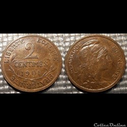 Ba 2 centimes Dupuis 1901