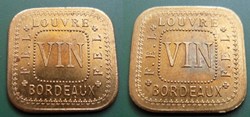 p- MN Bordeaux (VIN) laiton Louvre, F.E.L. non répertorié V.Gadoury & R.Elie
