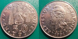 Nouvelle Calédonie 50 Francs 1991 IEOM