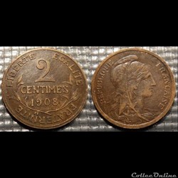 Ba 2 centimes Dupuis 1908