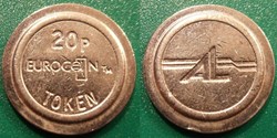 e- J etr Grande Bretagne Eurocoin 20p Token