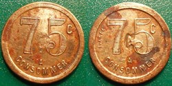 f- Jeton à consommer 75 C