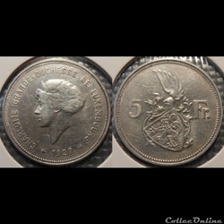 Luxembourg 5 Francs 1929