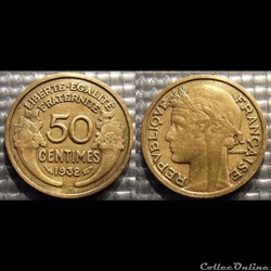Gc 50 centimes Morlon 1932 18mm 2g
