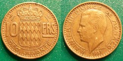 10 Francs 1951 Rainier III