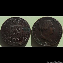 Espagne 25 centimos 1864
