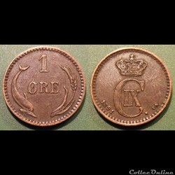 Danemark 1 Ore 1891