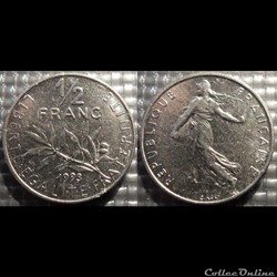 Gl 1/2 franc semeuse 1993 19.5mm 4.5g