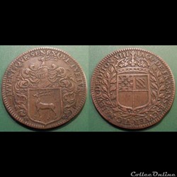 m- Jeton Etats de Bourgogne - Ville de Dijon Jacques de Frasans maire 1662