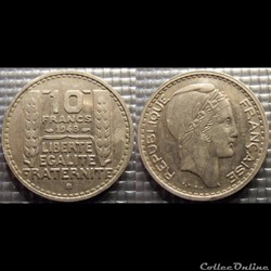 Ld 10 francs Turin petite tête 1948 B 26mm 7g
