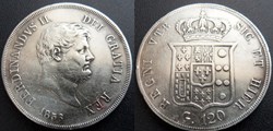 Italie Royaume des Deux-Siciles 120 Grana 1856