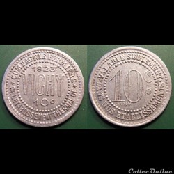 p- MN Vichy 10 C. 1923 Al Elie:50.9
