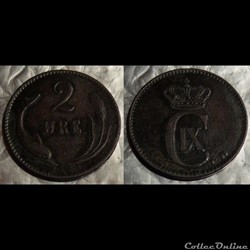 Danemark 2 Ore 1874