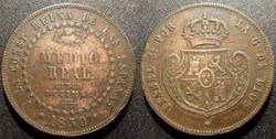 Espagne 1 médio réal 1850