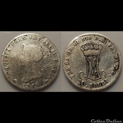 Italie Parme et Plaisance 10 Soldi 1815