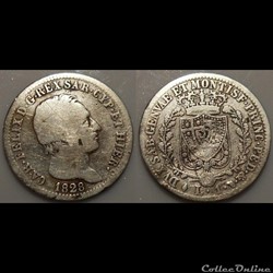 Italie Sardaigne 1 Lire 1828
