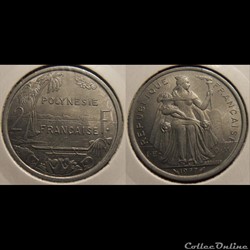 Polynésie Française 2 Francs I•E•O•M• 1977