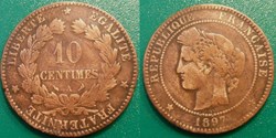 J-Troisième République 10 Centimes Céres 1897 A