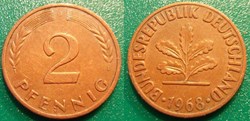 2 Pfennig 1968