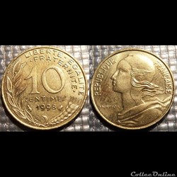 Di 10 centimes Marianne 1998 20mm 3g