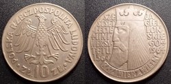 10 Zlotych 1964 Kazimierz Wielki