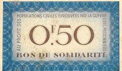 a0- Bon de solidarité 0F.50  Pétain