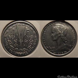 Afrique Equatoriale Française - Union Française 1 Franc 1948